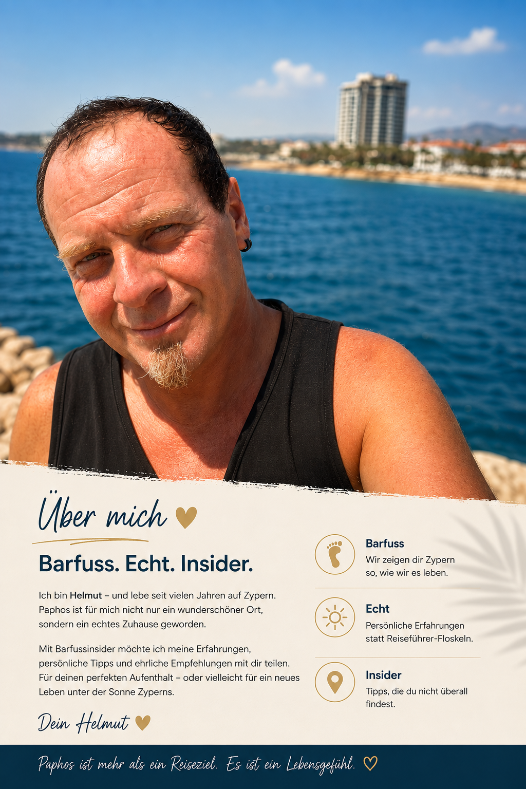Helmut am Meer in Paphos
